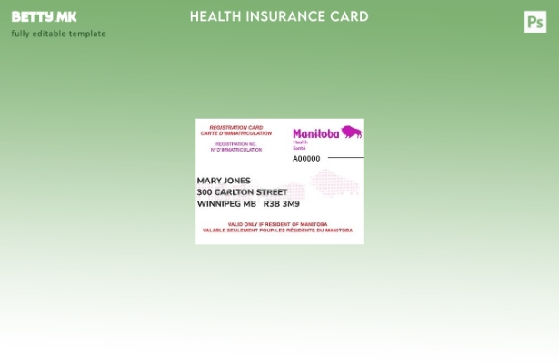 Модерен стил Шаблон за здравствено осигурување во Манитоба